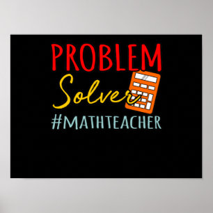 Mathematik Lehrer Problem Lösung Mathematische Mat Poster
