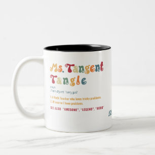 Mathematik Lehrer Spaß Pun Definition Personalisie Zweifarbige Tasse