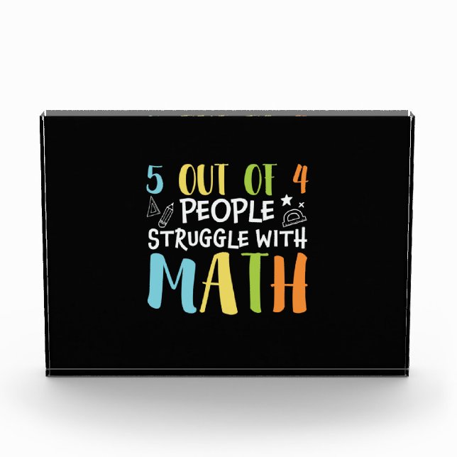 Mathematik Lehrerkampf mit Mathematik Fotoblock (Vorderseite)