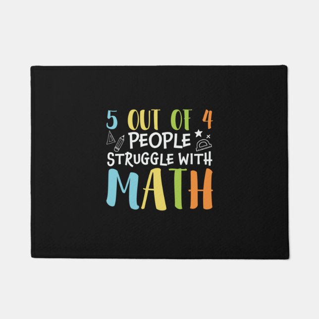 Mathematik Lehrerkampf mit Mathematik Fußmatte (Vorderseite)