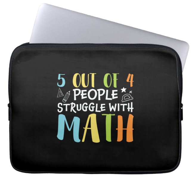 Mathematik Lehrerkampf mit Mathematik Laptopschutzhülle (Vorderseite)