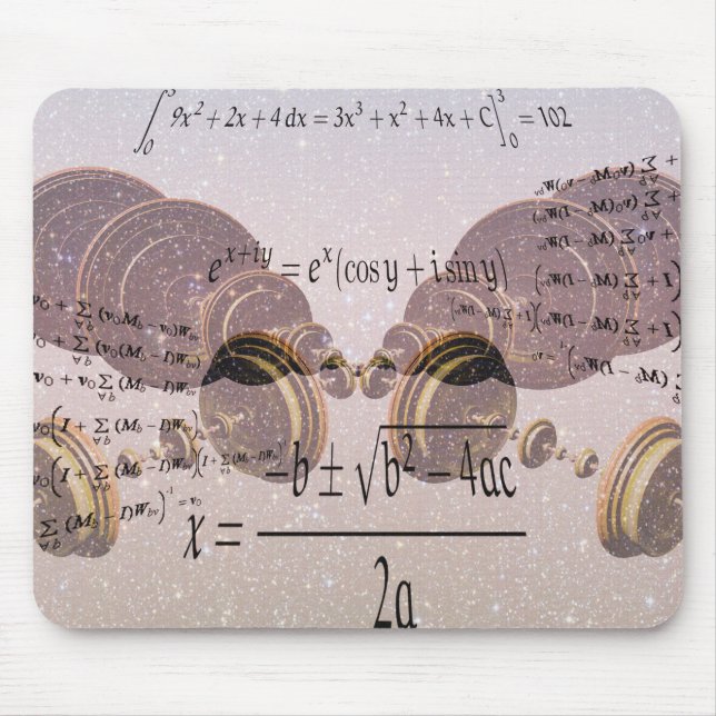 Mathematik lernen. Bildung Mousepad (Vorne)