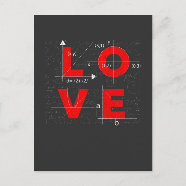 Mathematik Liebe Mathematiker Lehrer Student Scien Postkarte (Vorderseite)