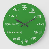 Mathematik Math Chalkboard Wall Clock