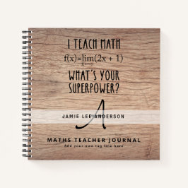 Mathematik Math Lehrer Monogram Journal Notizbuch