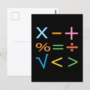 Mathematik Math Symbol Math Postkarte