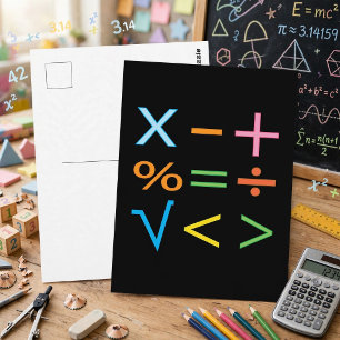 Mathematik Math Symbol Math Postkarte