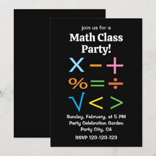 Mathematik Math Symbol Mathematik Einladung