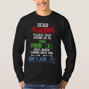 Mathematik Mathe Algebra Lösen Formel Sammlung T-Shirt