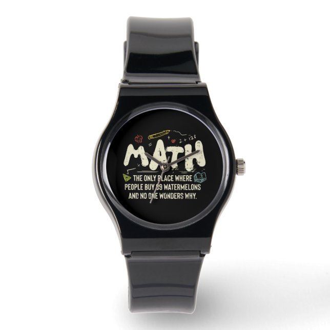 Mathematik Mathematik Mathematik Lehrer Geschenk Armbanduhr (Vorderseite)
