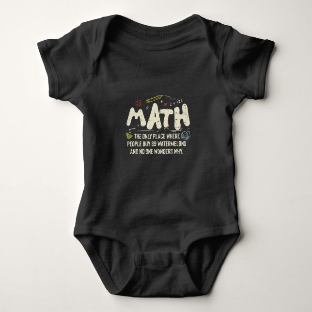 Mathematik Mathematik Mathematik Lehrer Geschenk Baby Strampler (Vorderseite)