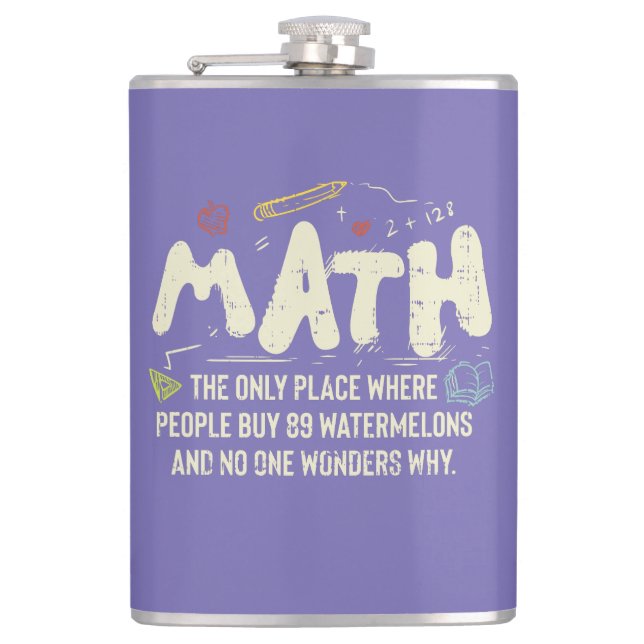 Mathematik Mathematik Mathematik Lehrer Geschenk Flachmann (Vorderseite)