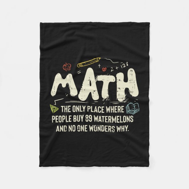 Mathematik Mathematik Mathematik Lehrer Geschenk Fleecedecke (Vorderseite)