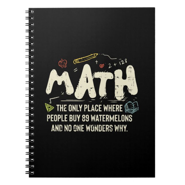 Mathematik Mathematik Mathematik Lehrer Geschenk Notizblock (Vorderseite)