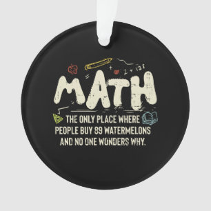 Mathematik Mathematik Mathematik Lehrer Geschenk Ornament