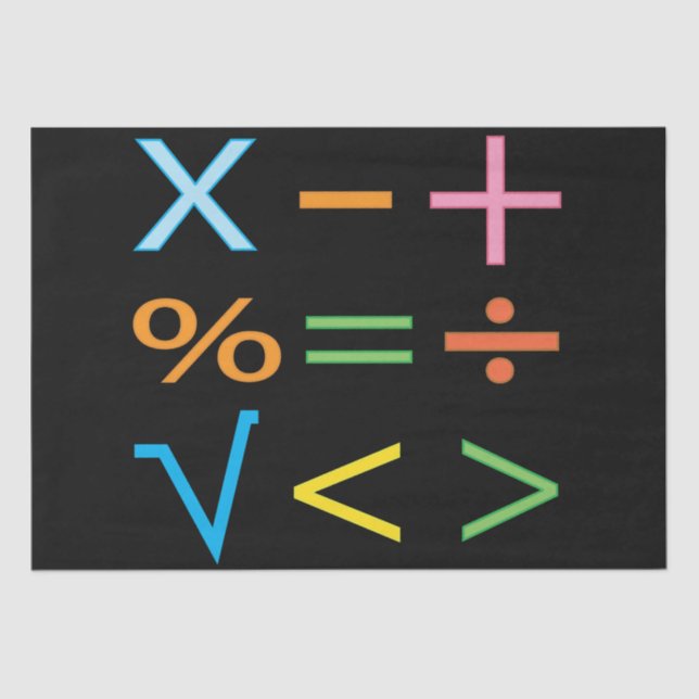 Mathematik Mathematik Symbol Math Seidenpapier (Vorderseite)