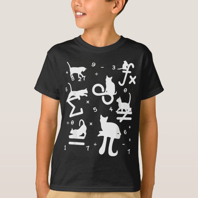 Mathematik Outfit für Lehrer Mathematik Katzenmath T-Shirt (Vorderseite)