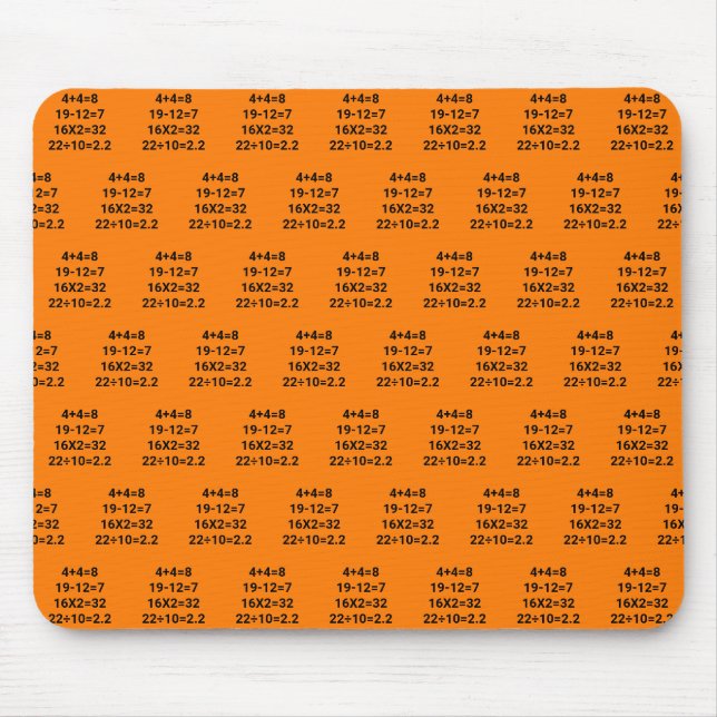 Mathematik Probleme bei Orange Mousepad (Vorne)