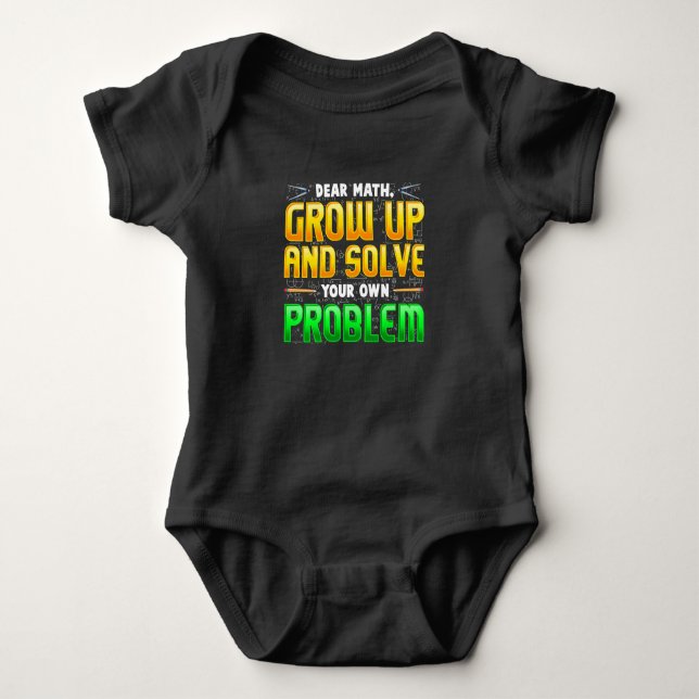Mathematik-Probleme der Funny Mathematik Lehrer Ha Baby Strampler (Vorderseite)