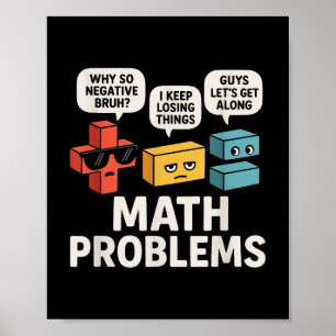 Mathematik Probleme Symbole für lustige Lehrer zur Poster