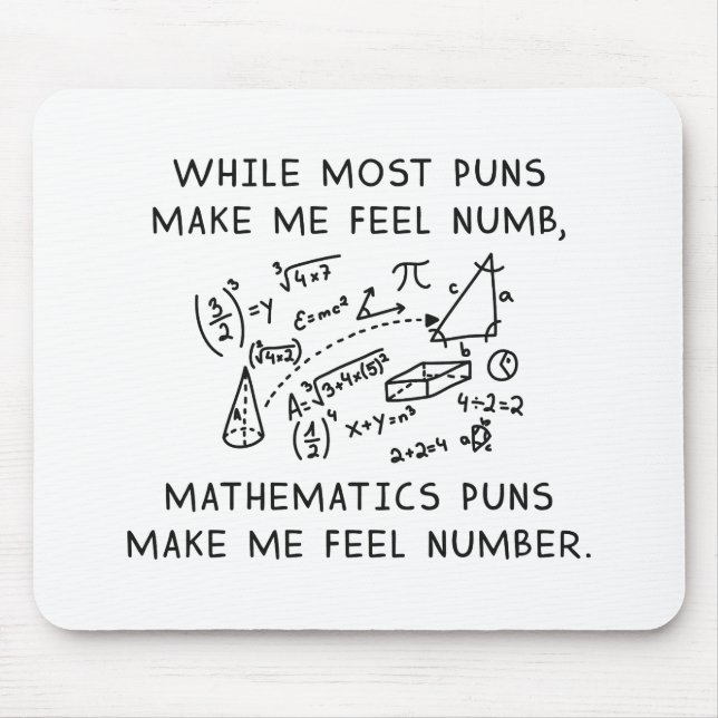 Mathematik Puns Mousepad (Vorne)