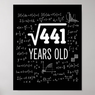 Mathematik Quadratwurzel 441 Jahre alt, Clever Mat Poster