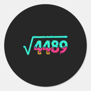 Mathematik Radikal 4489, Spielerei Donut Zahlen Ma Runder Aufkleber
