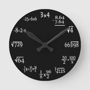 Mathematik Runde Wanduhr