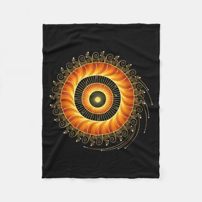 Mathematik Spirale Heilige Geometrie Fibonacci Man Fleecedecke (Vorderseite)