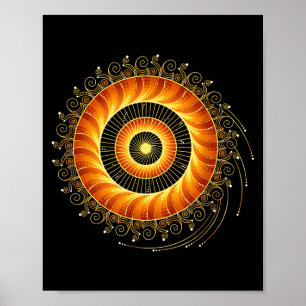 Mathematik Spirale Heilige Geometrie Fibonacci Man Poster