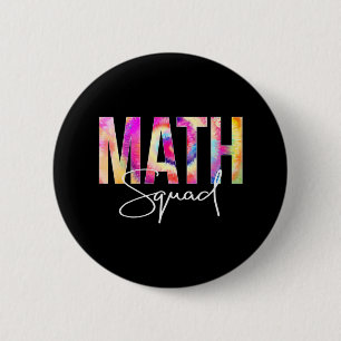 Mathematik Squad Gefärbte Krawatte zurück zur Schu Button