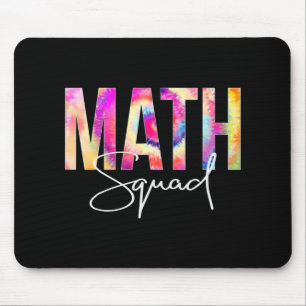 Mathematik Squad Gefärbte Krawatte zurück zur Schu Mousepad