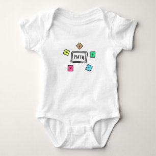 Mathematik-Symbole Schüler und Eltern Baby Strampler