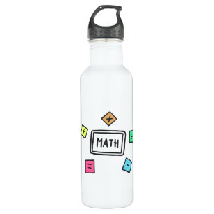 Mathematik-Symbole Schüler und Eltern Edelstahlflasche