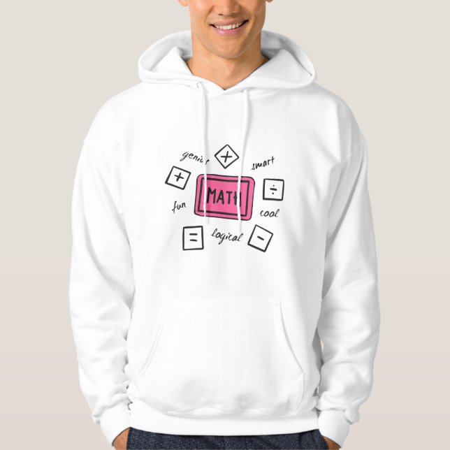 Mathematik-Symbole Schüler und Eltern Hoodie (Vorderseite)