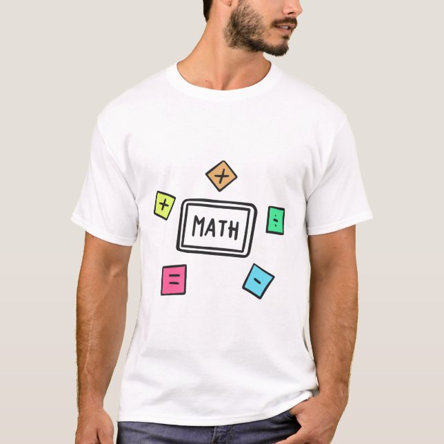 Mathematik-Symbole Schüler und Eltern T-Shirt (Vorderseite)