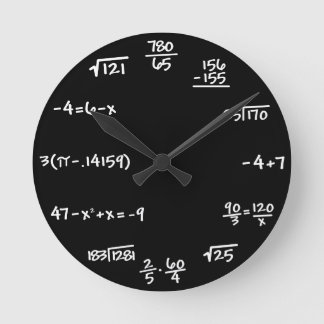 Mathematik-Tafel-Uhr - Mathematiker Runde Wanduhr