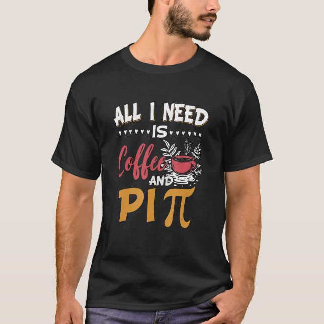 Mathematik und Kaffee Grafik Männer Mathematik T-Shirt (Vorderseite)