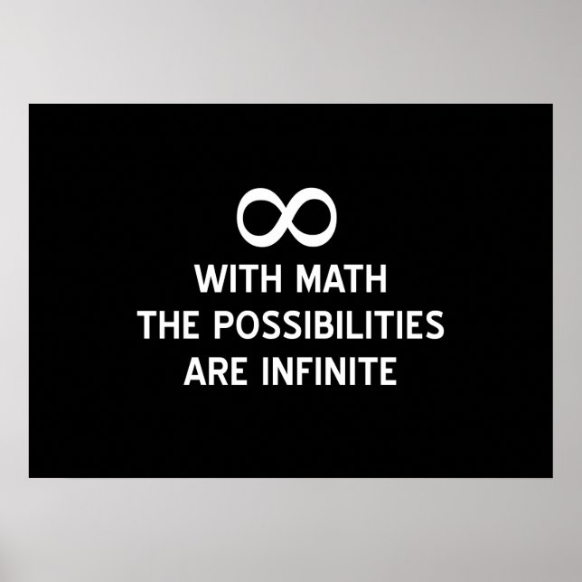 Mathematik und unbegrenzte Möglichkeiten Poster (Vorne)