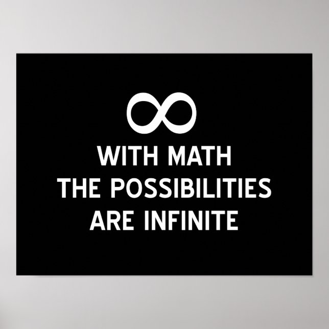 Mathematik und unbegrenzte Möglichkeiten Poster (Vorne)