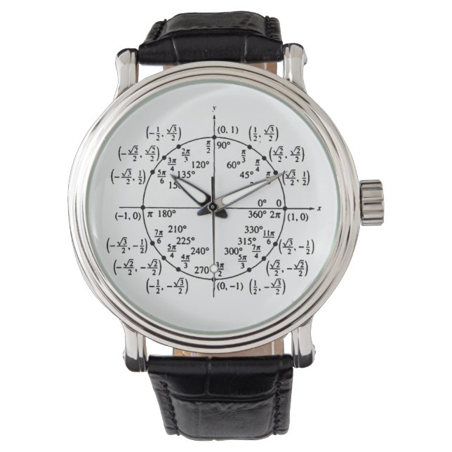 Mathematik Unit Circle Watch Armbanduhr (Vorderseite)