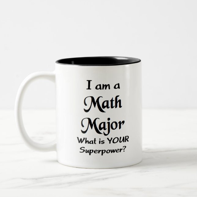 Mathematik Zweifarbige Tasse (Links)
