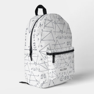 Mathematikberechnungen und -formen Personalisiert Bedruckter Rucksack
