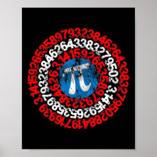 Mathematiker Captain Pi Superhero Math Nerd Geek Poster