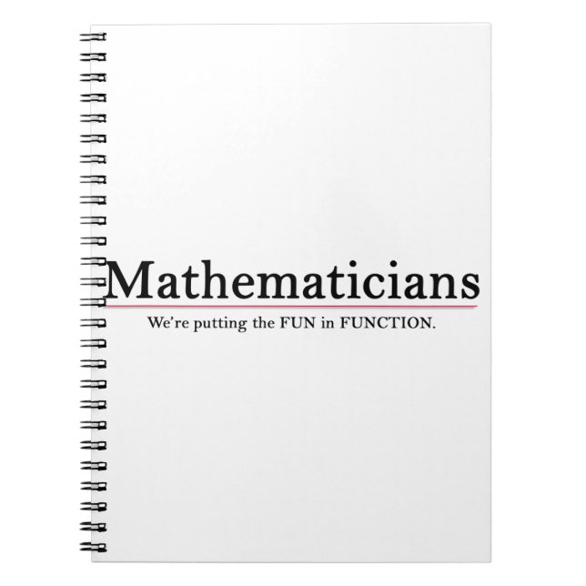 Mathematiker: Den Spaß in Funktion bringen Notizblock (Vorderseite)