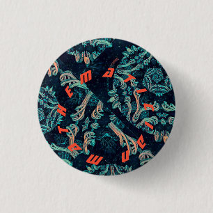 Mathematiker. Dunkle Fraktal-Eleganz Button