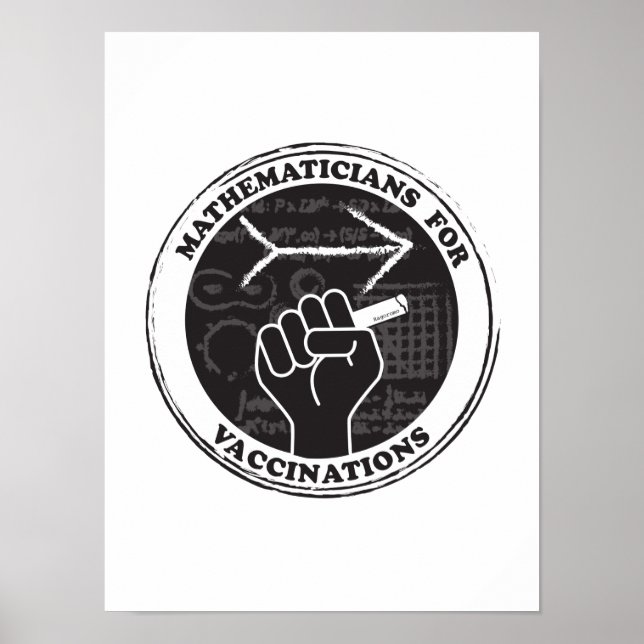 Mathematiker für Impfplakate Poster (Vorne)