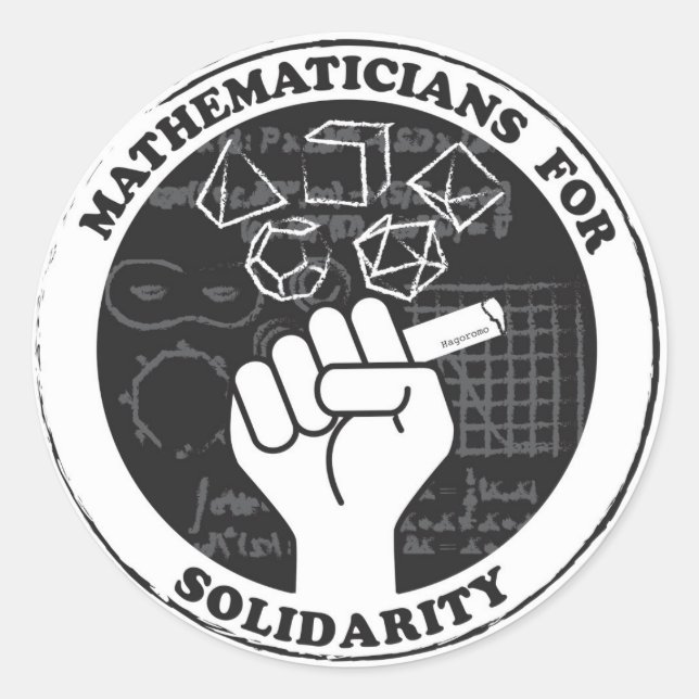Mathematiker für Solidaritätsklemmer Runder Aufkleber (Vorderseite)