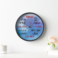 Mathematiker Geek Clock mit Formeln und Zahlen