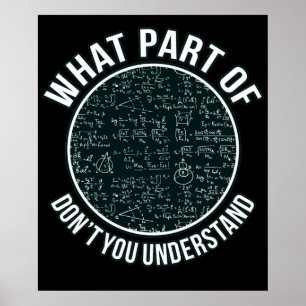Mathematiker Lehrer Sarcasm Mathematik Mathematik  Poster